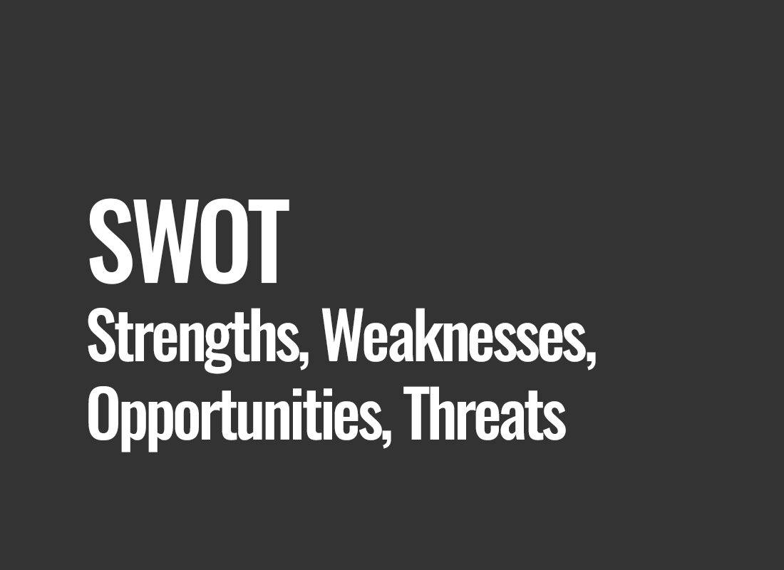 SWOT (Strengths, Weaknesses, Opportunities, Threats)																									
